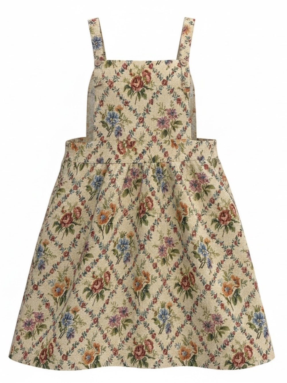 Polagram Floral Tapestry Mini Apron Unique Cottagecore Grandma Nostalgic Fun